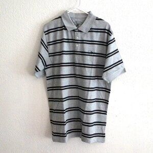 Beverly Hills Polo Club Men T-shirt, gray and blue stripe